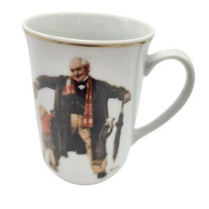 Norman Rockwell 1936 The Saturday Evening Post Mug The Gift White Gold Rim